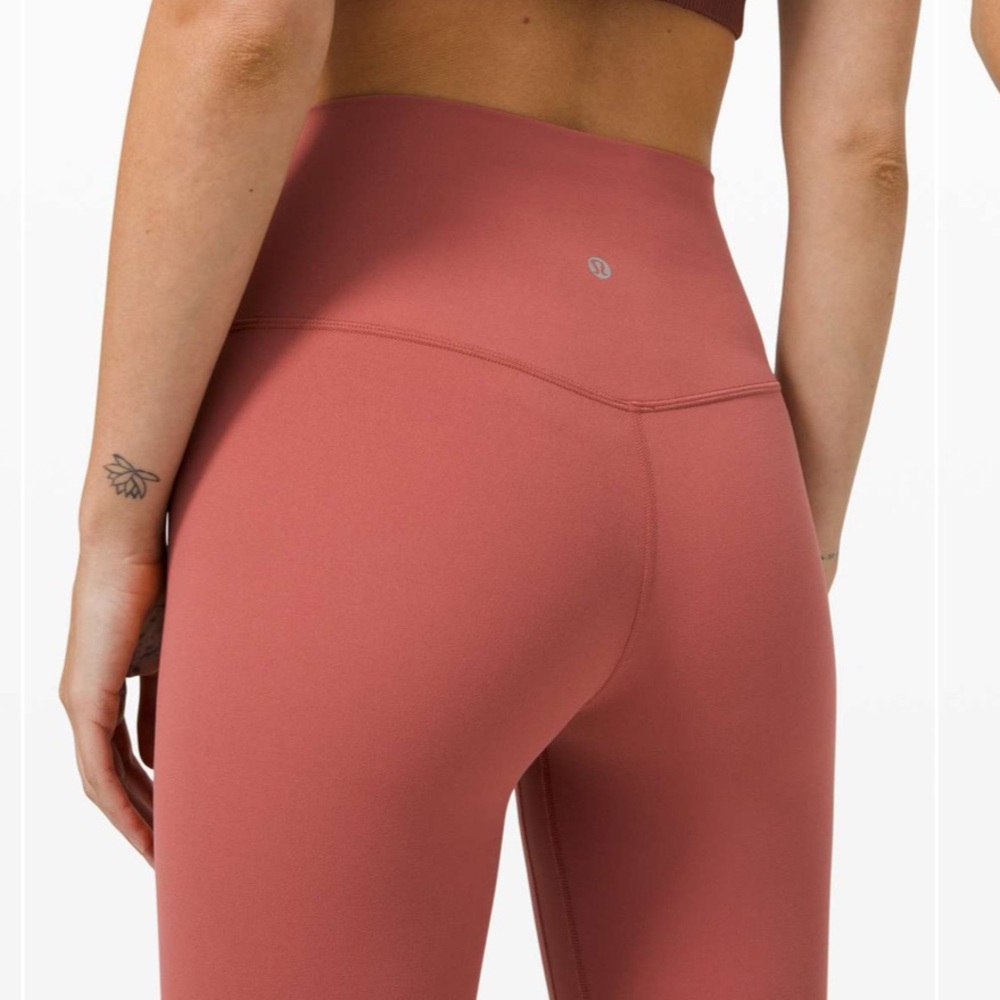 Lululemon Align Leggings in Soft Cranberry - orange pink
